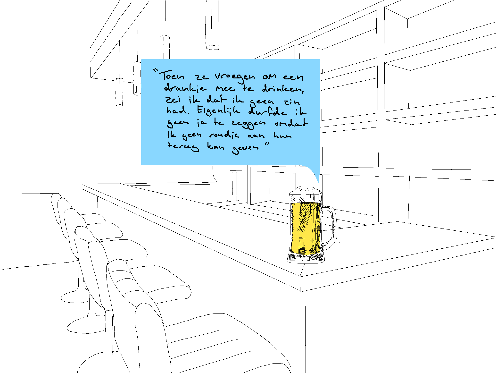 Mockup op bierglas